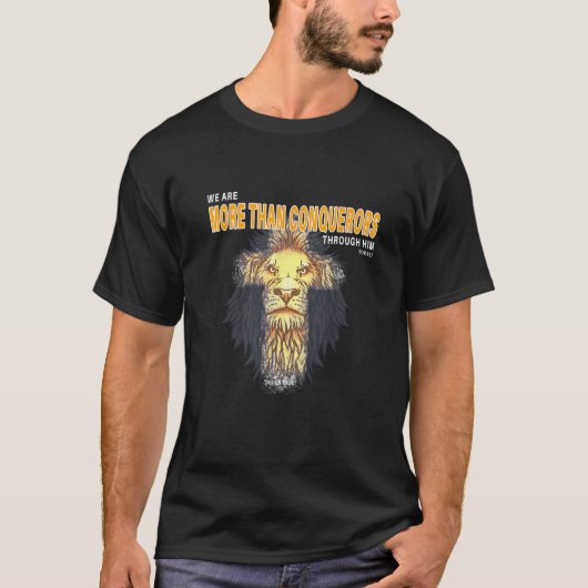 イエス我々は征服者のT以上である Tシャツ (正面)