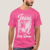 イエス救と肺供与者の肺を受け取る人によって Tシャツ (正面)