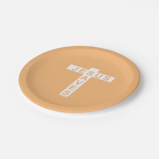 イエス救はシャツを使う ペーパープレート (アングル)