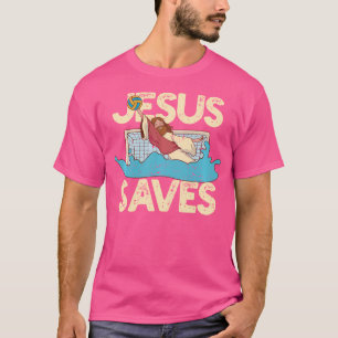 イエス救ウォーターポロゴアリー信仰クリスチャンの水 Tシャツ