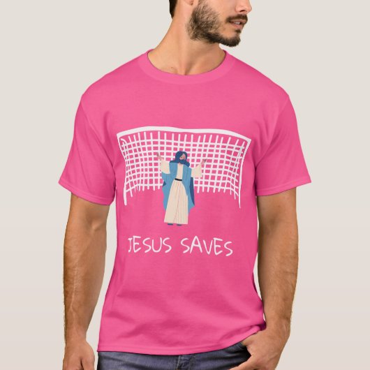 イエス救クリシおもしろいストミーム Tシャツ (正面)