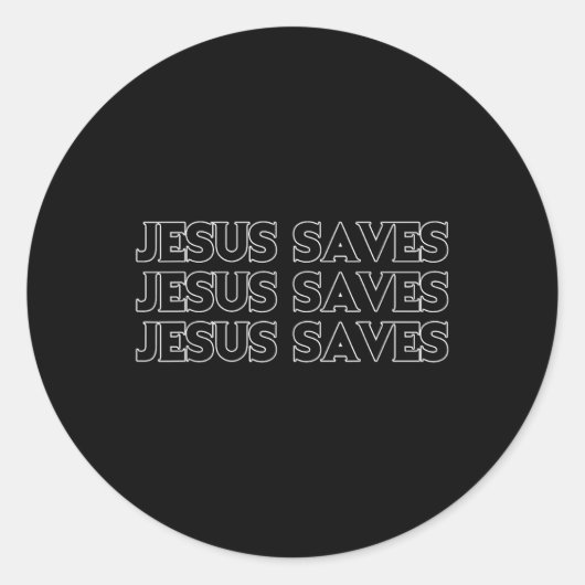 イエス救クリスチャン十字神信仰バイブル ラウンドシール (正面)