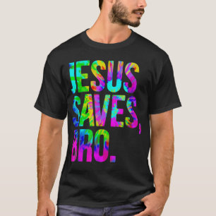 イエス救ブロ絞り染めクリスチャン信仰イエス・ラブ Tシャツ