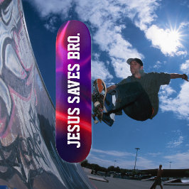 イエス救兄弟。抽象芸術赤板 スケートボード