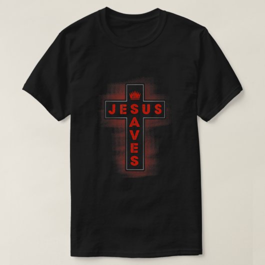 イエス救十字冠 Tシャツ (デザイン正面)