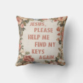 イエス救済よまた私の鍵を見つけおもしろいて クッション (裏面)