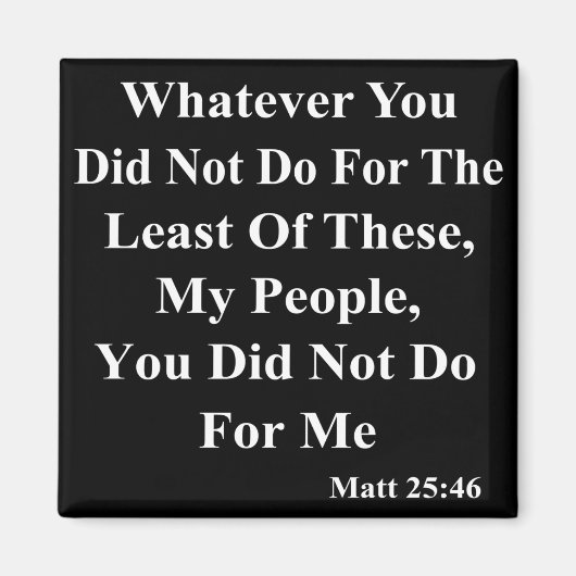 イエス救済様の恵まれない者たち マグネット (正面)