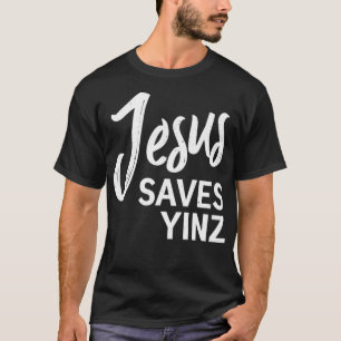 イエス救・インツ・ピッツバーグ市スラングChristian F Tシャツ