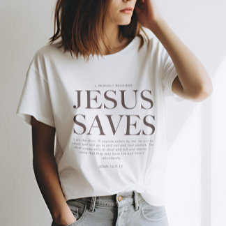 イエス救 |クリスチャンユニセックス美服T Tシャツ