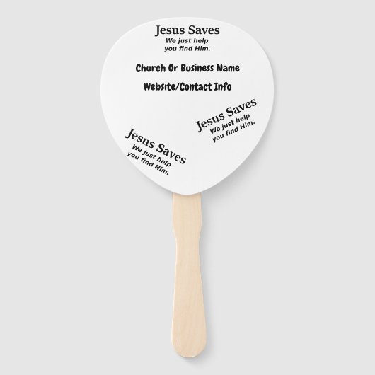 イエス救 – 彼を見救済つけるだけだ ハンドファン (裏面)