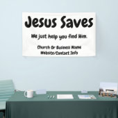 イエス救 – 彼を見救済つけるだけだ 横断幕 (トレードショー)