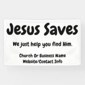 イエス救 – 彼を見救済つけるだけだ 横断幕 (横)