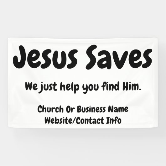 イエス救 – 彼を見救済つけるだけだ 横断幕 (横)