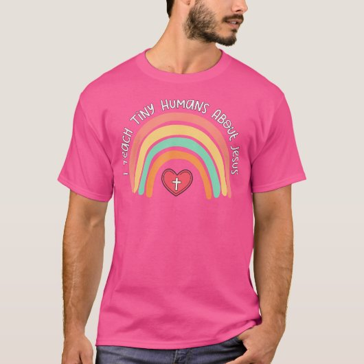 イエス教えさまの小さな人間が先生を鑑賞 Tシャツ (正面)