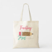 イエス教えは私のハートクリスチャンTで トートバッグ (裏面)