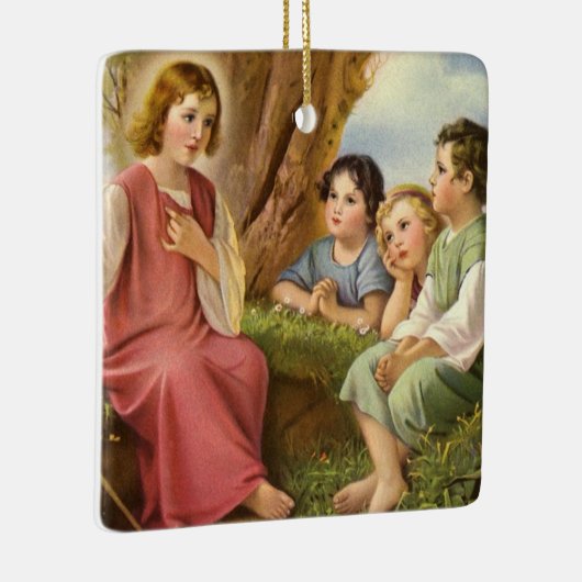 イエス教えキリストの子供たち,ヴィンテージ宗教 セラミックオーナメント (右)