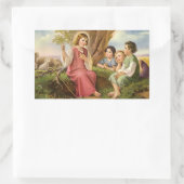 イエス教えキリストの子供たち,ヴィンテージ宗教 長方形シール (バッグ)