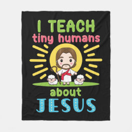 イエス教えクリスチャンについて私は小さな人間 フリースブランケット