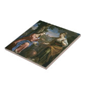 イエス教えサマリタン女性 タイル (側面)