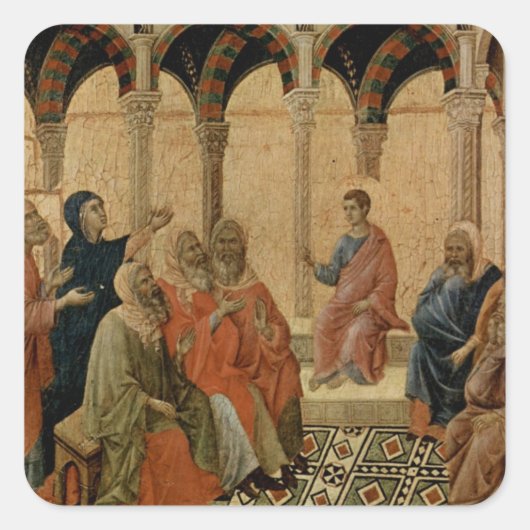 イエス教え様が神殿にいる スクエアシール (正面)