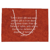 イエス最高のギフトはクリスマス聖なる書物、 経典赤 ラージペーパーバッグ (裏面)