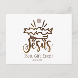 イエス最高のギフトエバークリスマス出生聖なる書物、 経典 シーズンポストカード