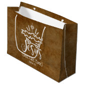 イエス最高のギフトエバークリスマス聖なる書物、 経典ブロンズ ラージペーパーバッグ (正面アングル)