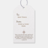 イエス最高のギフトエバークリスマス聖なる書物、 経典 ギフトタグ (裏面)