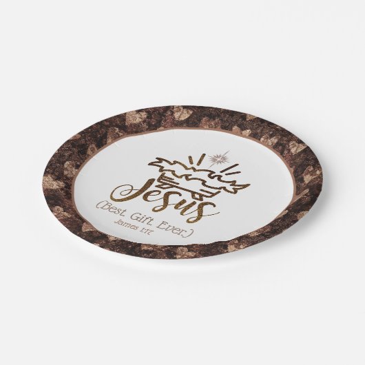 イエス最高のギフト出生スター聖なる書物、 経典クリスマス ペーパープレート (アングル)