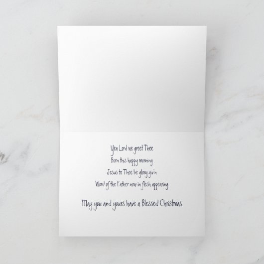 イエス来の聖降誕祭を祝おう シーズンカード (内部)