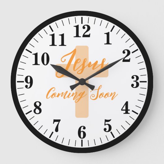 イエス来の近く ラージ壁時計 (正面)