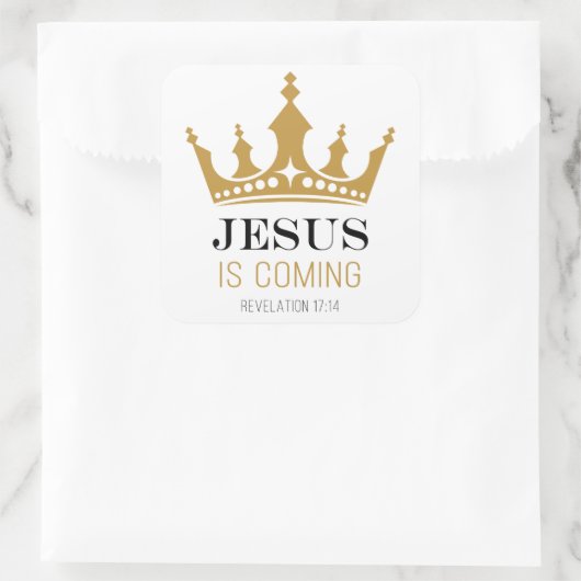 イエス来はイエスだ – 黙示録17:14キリスト教信仰 スクエアシール (バッグ)