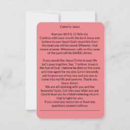 イエス来救援祈りの言葉カードピーチへ 出欠カード