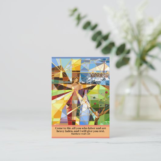 イエス来様への祈りの言葉カード 名刺 (スタンド正面)