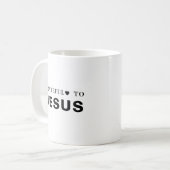 イエス様ありがとう現代のクリスチャンの信仰ハート コーヒーマグカップ (正面左)