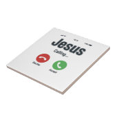 イエス様からのメッセージの携帯画面のデザインのクリスチャンTシャツ タイル (側面)