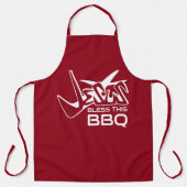 イエス様がこのBBQを祝福しますように エプロン (正面)