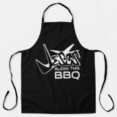 イエス様がこのBBQを祝福しますように エプロン (正面)