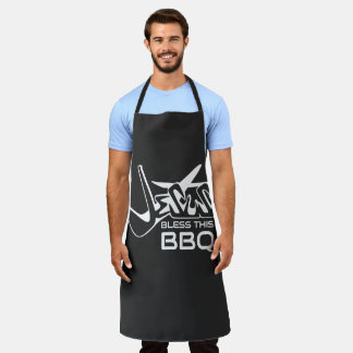 イエス様がこのBBQを祝福しますように エプロン