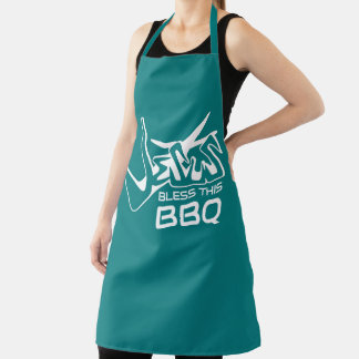 イエス様がこのBBQを祝福しますように エプロン