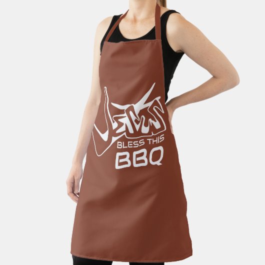 イエス様がこのBBQを祝福 エプロン テラコッタ (インサイチュ)