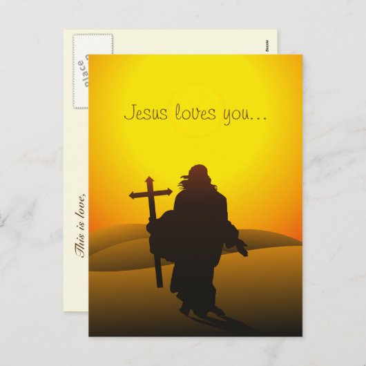 イエス様がイースター葉書を愛する シーズンポストカード (正面/裏面)