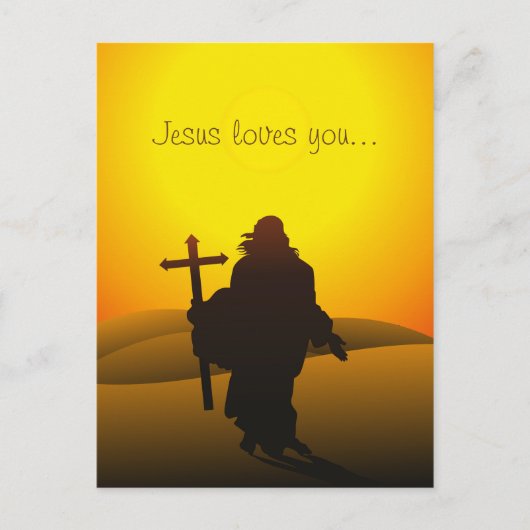 イエス様がイースター葉書を愛する シーズンポストカード (正面)