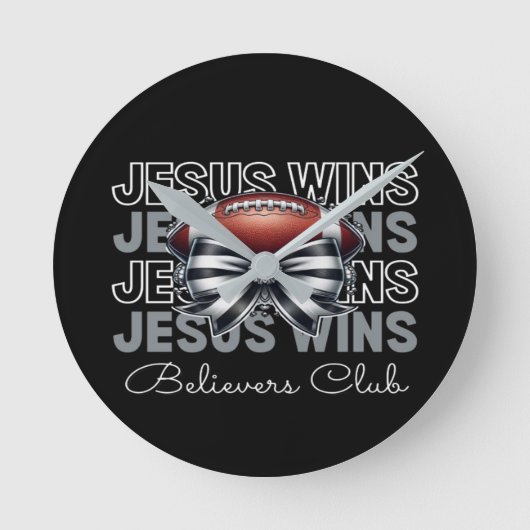 イエス様が信者クラブで24時間優勝 ラウンド壁時計 (正面)