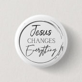 イエス様が全てを変える 缶バッジ (正面)
