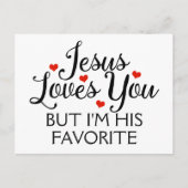 イエス様が君のスローガンお気に入りのを愛しおもしろいている ポストカード (正面)