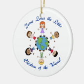 イエス様が子どもたちを愛する セラミックオーナメント (左)