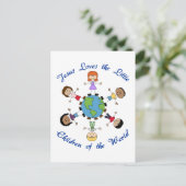 イエス様が子どもたちを愛する ポストカード (スタンド正面)