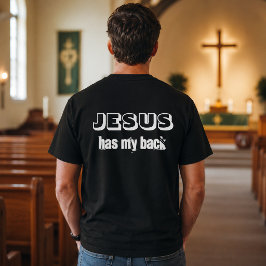イエス様が守ってくれる 白黒のクリスチャングッズ Tシャツ