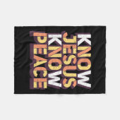 イエス様が平和キリスト教の宗教マッチングを知っている フリースブランケット (正面(横))